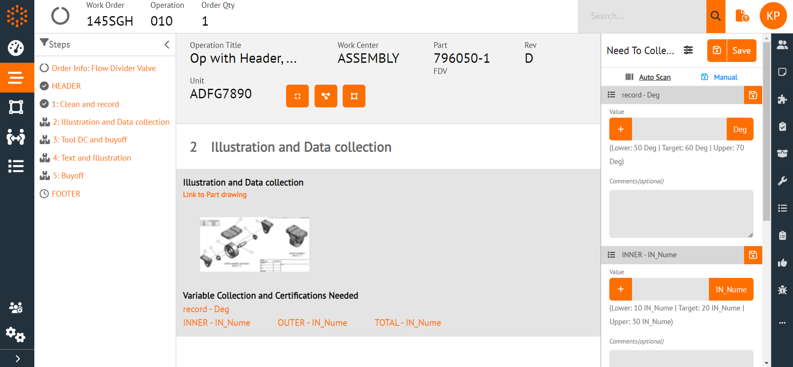 Need to Collect panel in Solumina MES